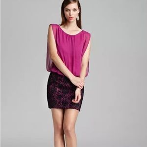 Aidan Mattox Chiffon Blouson Dress